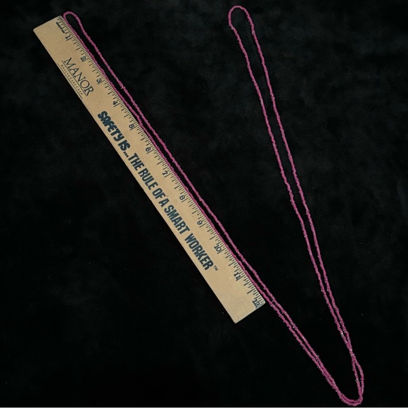 Handmade Handcrafted Pink Long Beaded Multiple Layer Necklace - Picture 4 of 4